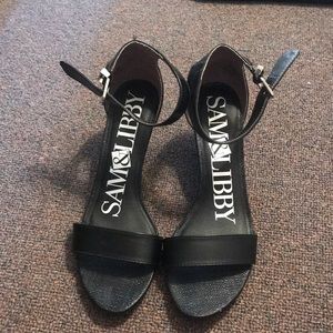 black wedge sandal